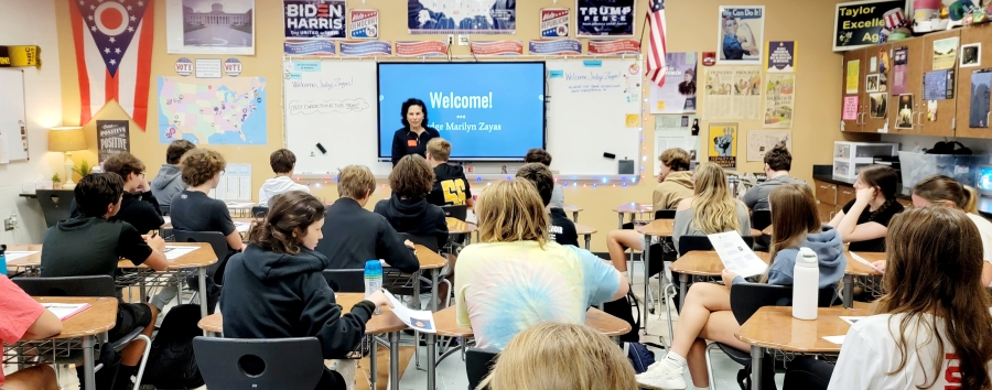 Judge Zayas visits Taylor High School